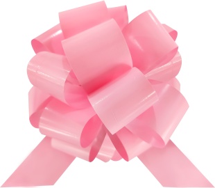 Бант Шар, Розовый, Лаковый, 13 см, 1 шт. в упак. 