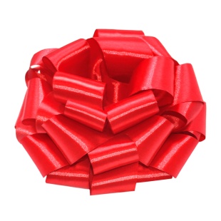 Бант Шар, Атласный, Красный, 21 см, 1 шт. в упак. 