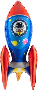 Шар (50''/127 см) Фигура 3D, Ракета, 1 шт. в уп.