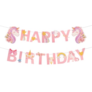 Гирлянда Цветочный единорог, Розовый, 250 см, 1 шт.
