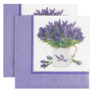 Сервировочные салфетки, Букет лаванды, 33*33 см, 20 шт.